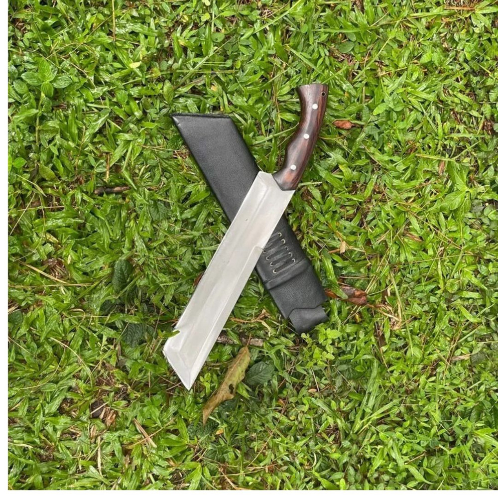 Hunting Machete Knife Full Tang Custom Handmade Survival Knife WSpecial Sheath (8).jpg