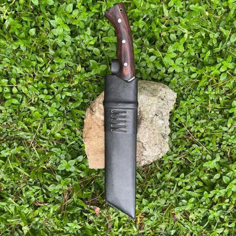 Hunting Machete Knife Full Tang Custom Handmade Survival Knife WSpecial Sheath (9).jpg