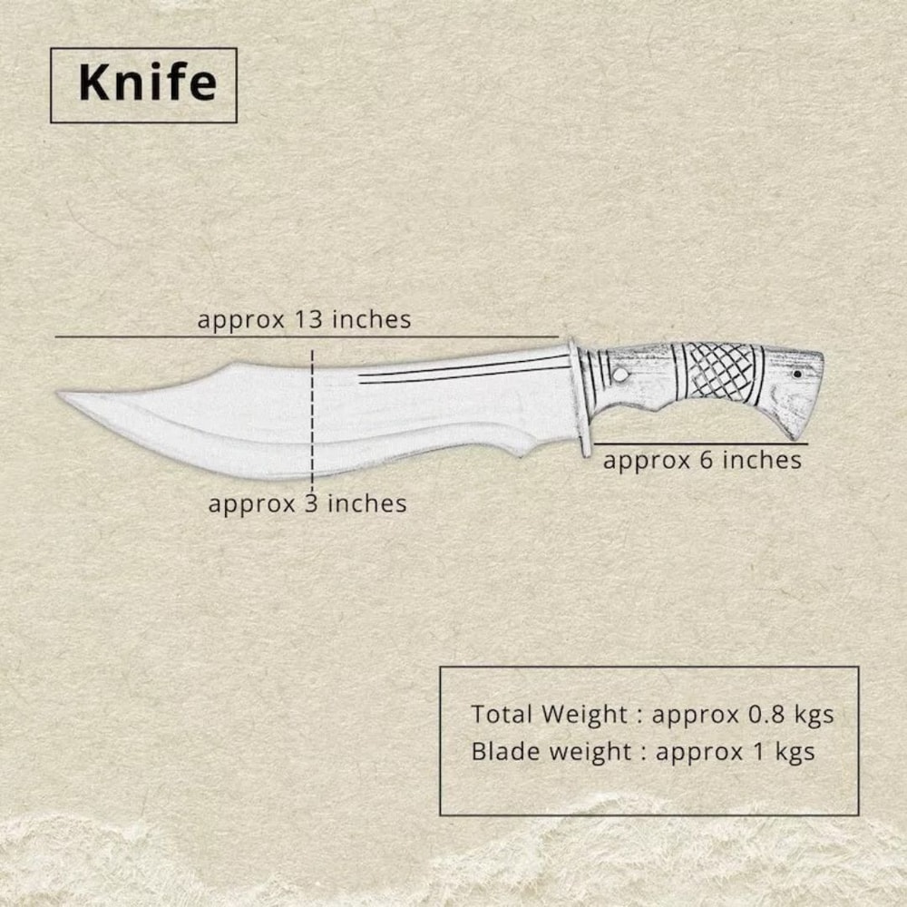 Custom Handmade Tactical Bowie Knife Carbon Steel Forged Bowie Knife Survival (2).jpg