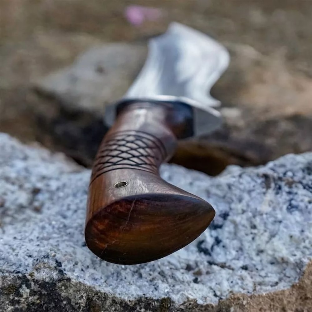 Custom Handmade Tactical Bowie Knife Carbon Steel Forged Bowie Knife Survival (1).jpg