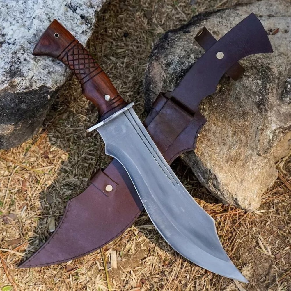 Custom Handmade Tactical Bowie Knife Carbon Steel Forged Bowie Knife Survival (6).jpg