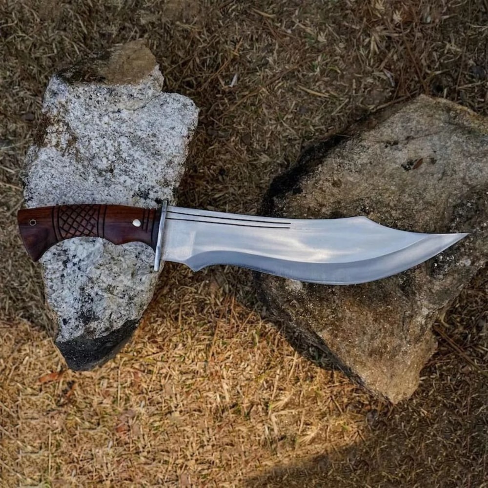 Custom Handmade Tactical Bowie Knife Carbon Steel Forged Bowie Knife Survival (9).jpg