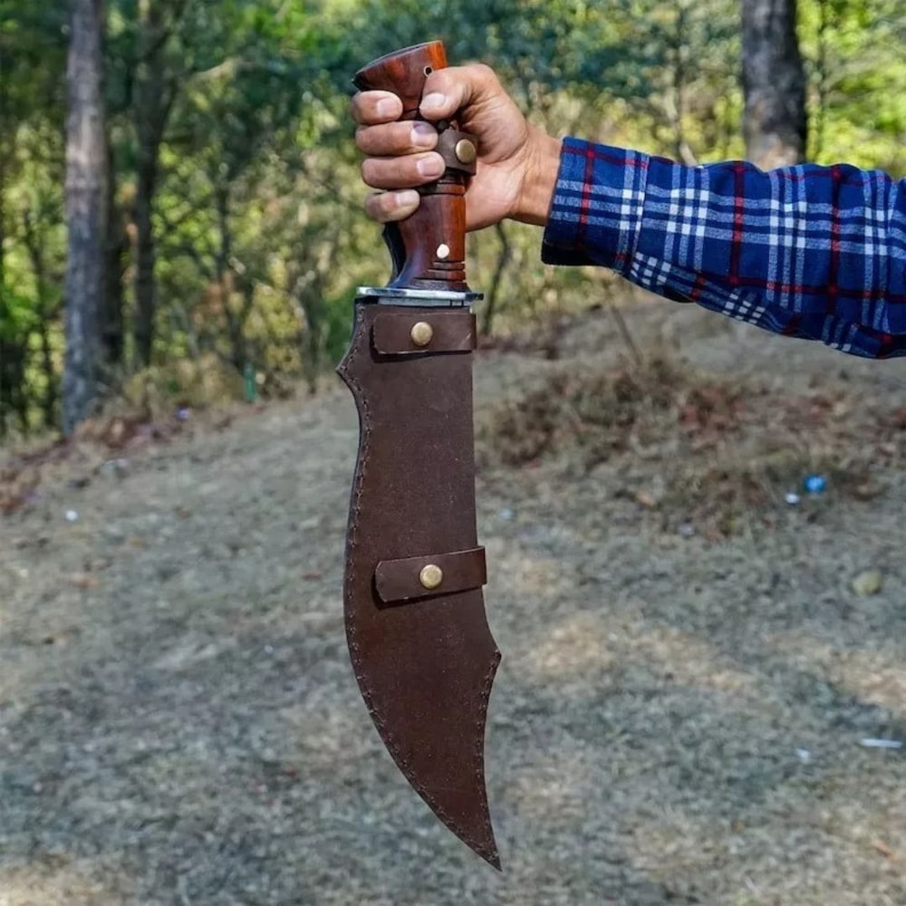 Custom Handmade Tactical Bowie Knife Carbon Steel Forged Bowie Knife Survival (10).jpg