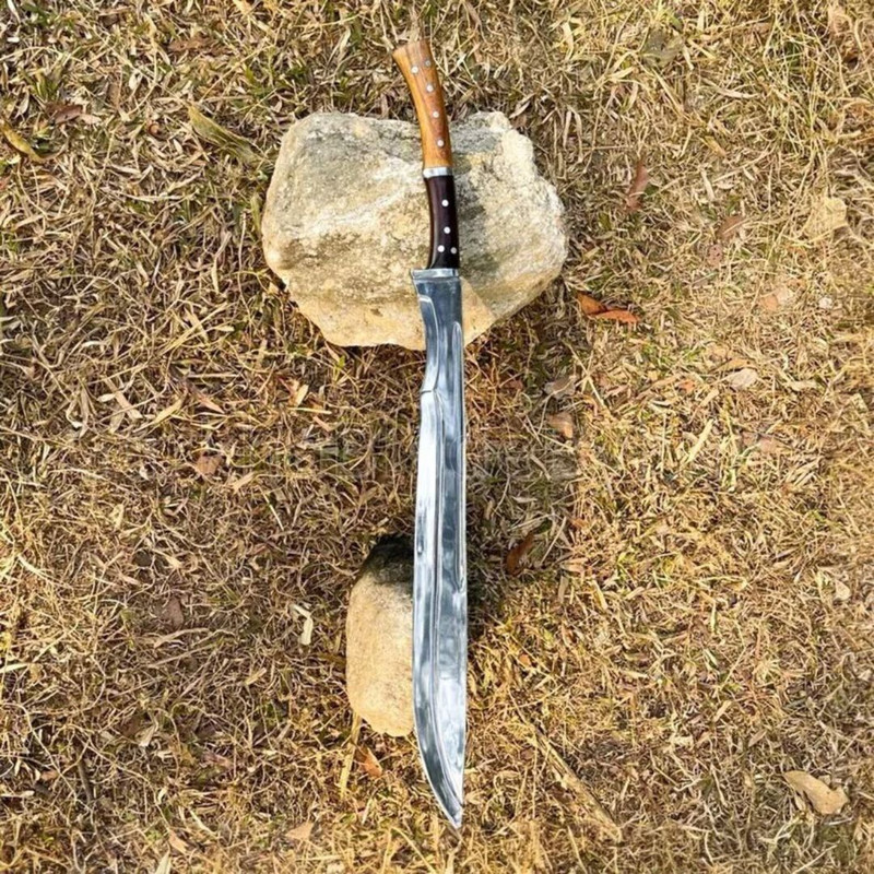 Custom Handmade Carbon Steel Sword Hunting Survival Sword Full Tang Camping Tool (5).jpg
