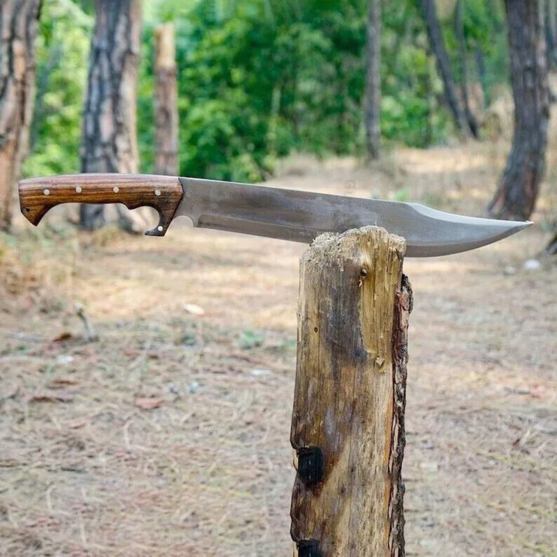 Handmade Carbon Steel Bowie Knife Hunting Survival Machete  Full Tang Camping (7).jpg