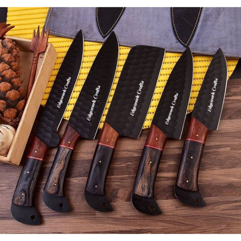 5 Pc Chef Set Custom Handmade Kitchen Knife Set With Free Engraving Carbon Steel (3).jpg