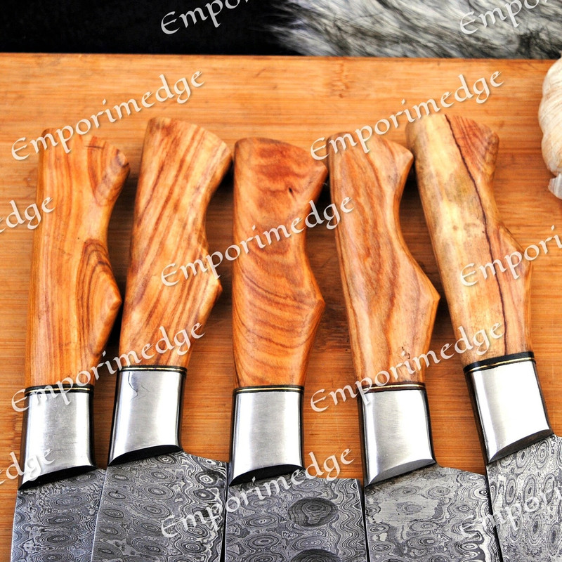67 Layer Damascus Steel Kitchen Knife Set 5 Piece Japanese Chef Knife Set Forged (3).jpg
