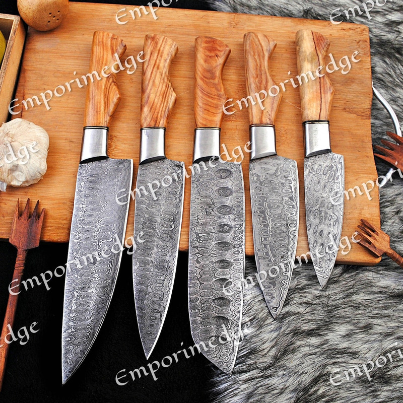 67 Layer Damascus Steel Kitchen Knife Set 5 Piece Japanese Chef Knife Set Forged (6).jpg