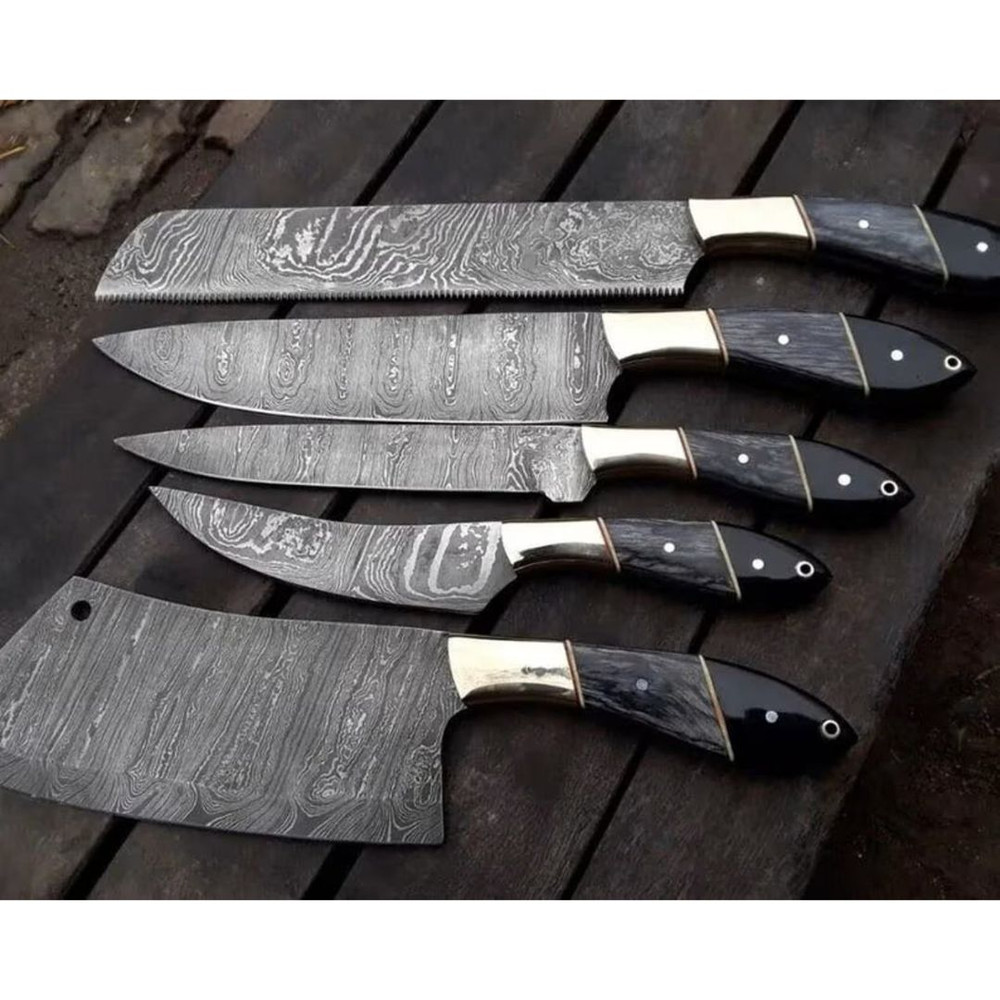 Forged Chef Knife Set Custom Handmade Kitchen knife Set Hunting Camping Outdoor (1).jpg