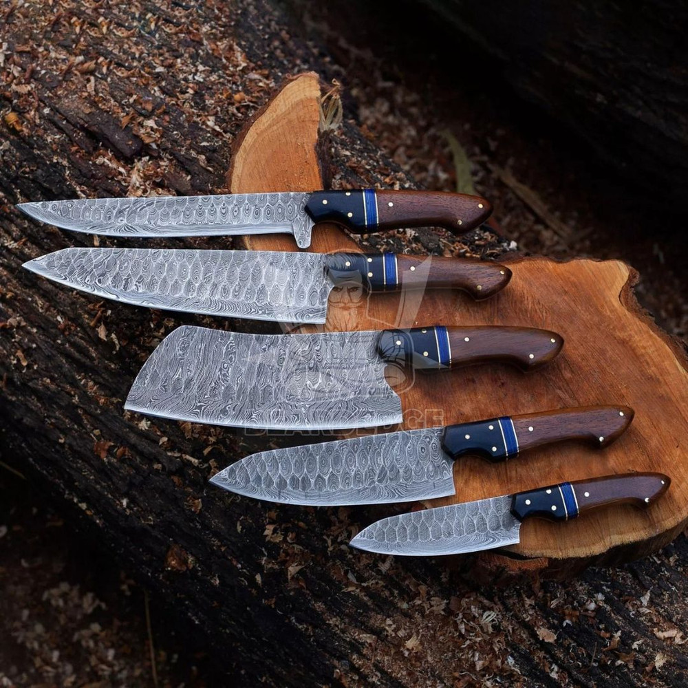 Chef Knife Set Custom Handmade Damascus Steel Full Tang Forged Steel Knife Set 5 (1).jpg