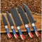 USA Flag Handle Chef Set Custom Handmade Kitchen Knife Set Camping Hunting Knive (4).jpg