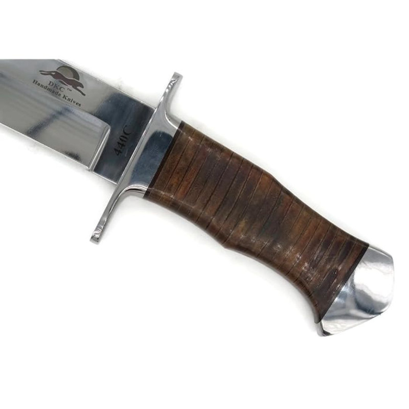 Custom Handmade Bowie Knife 440c Hunting Bowie Knife Survival Outdoor Bowie Camp (2).jpg