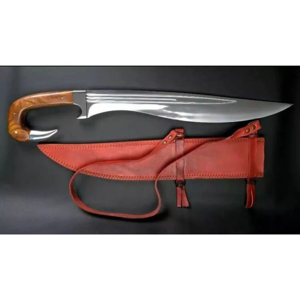 Full Tang Large Bowie Knife Custom Handmade Bowie Survival Outdoor Bowie Tail (1).jpg