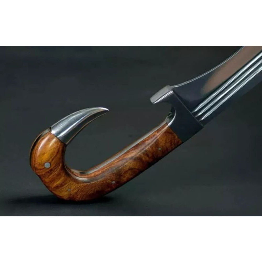Full Tang Large Bowie Knife Custom Handmade Bowie Survival Outdoor Bowie Tail (5).jpg