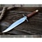 Leather Handle Bowie Knife Custom Handmade Bowie Survival Knife Camping Survival (3).jpg
