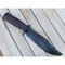 440c Black Carbon Steel Bowie Knife Leather Handle Hunting Knife Survival Camp (2).jpg
