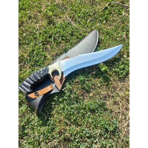 Custom Handmade Bowie Knife Full Tang D2 Tool Steel Survival Knife Outdoor Camp (1).jpg