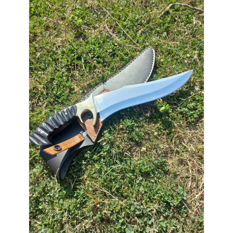 Custom Handmade Bowie Knife Full Tang D2 Tool Steel Survival Knife Outdoor Camp (1).jpg