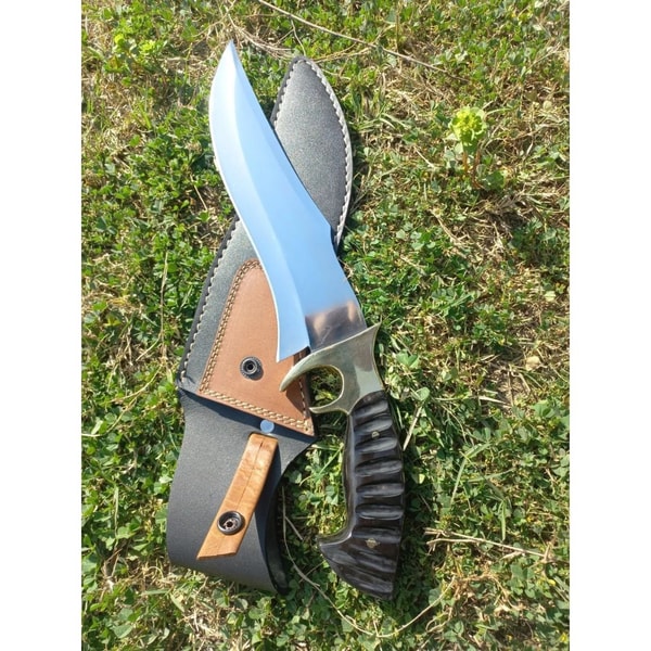 Custom Handmade Bowie Knife Full Tang D2 Tool Steel Survival Knife Outdoor Camp (2).jpg