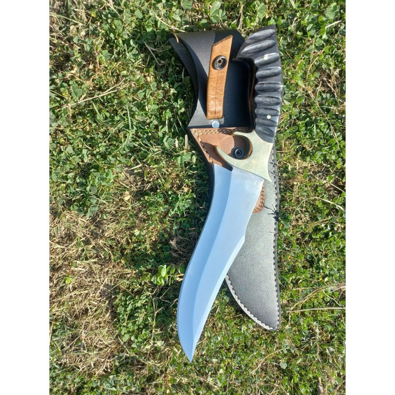 Custom Handmade Bowie Knife Full Tang D2 Tool Steel Survival Knife Outdoor Camp (3).jpg