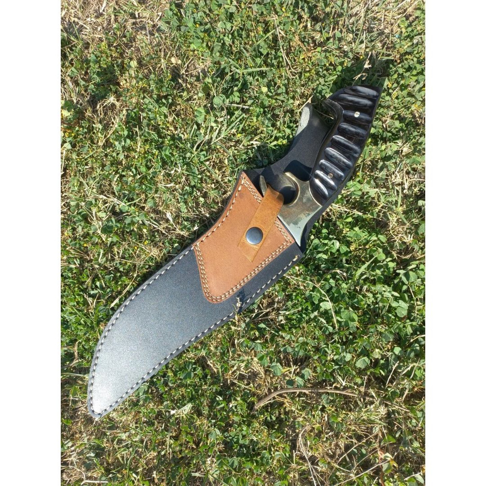 Custom Handmade Bowie Knife Full Tang D2 Tool Steel Survival Knife Outdoor Camp (6).jpg