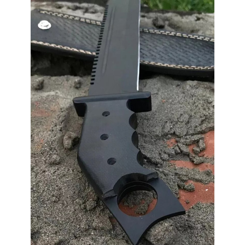 Carbon Steel Bowie Knife Full Tang Bowie Survival Outdoor Knife Camping Outdoor (2).jpg