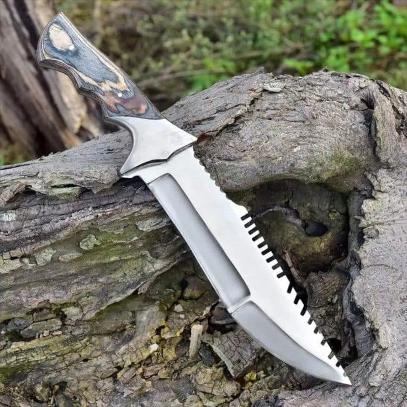 Custom Handmade Hunting Knife Full Tang D2 Tool Steel Tracker Type Knife Camping (3).jpg