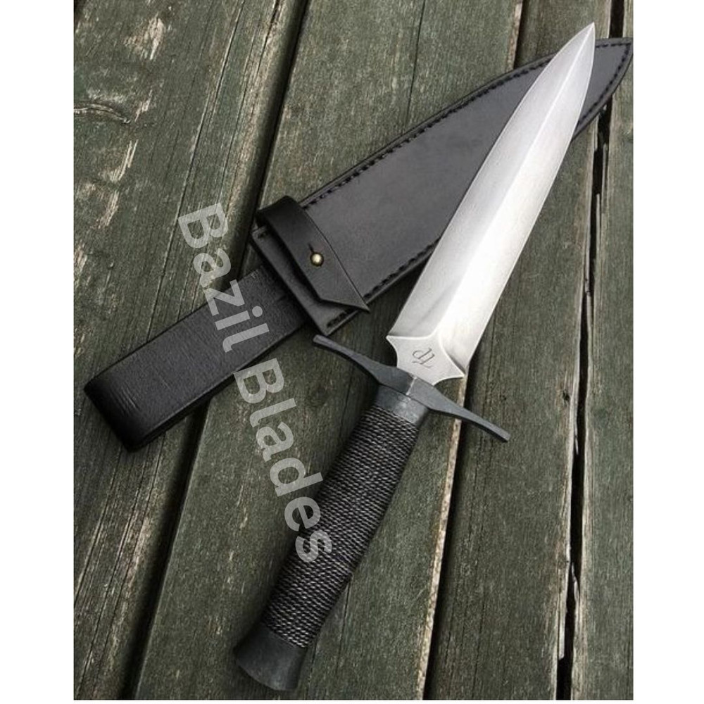 Dagger Knife D2 Steel Custom Handmade Survival Bowie Camping Bowie Knife Outdoor.jpg