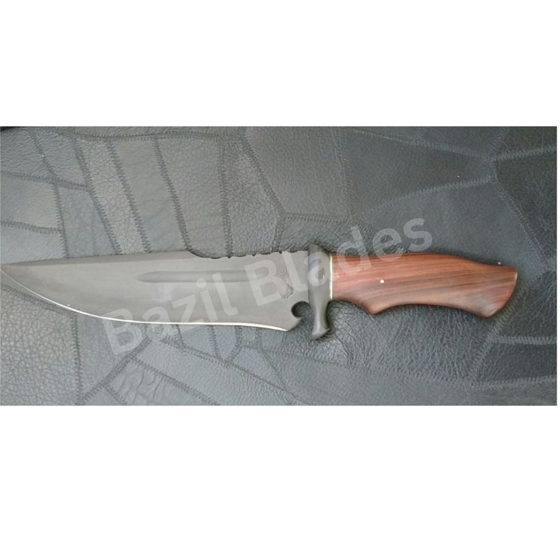 Hunting Bowie Knife Handmade 1095 Carbon Steel Survival Camping Knife Outdoor.jpg