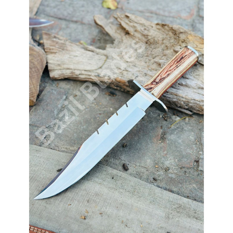 Fixed Blade Bowie Knife Custom Knife Rate Tail Knife Hunting Camping Bowie Knife 0