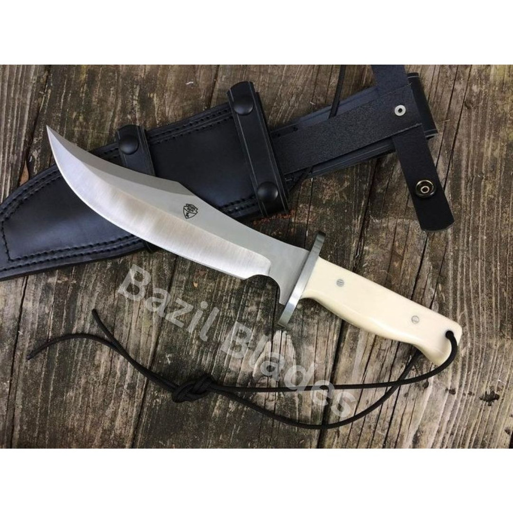 Fixed Blade Custom Knife Full Tang Knife Handmade Survival Outdoor Bowie Knife 0
