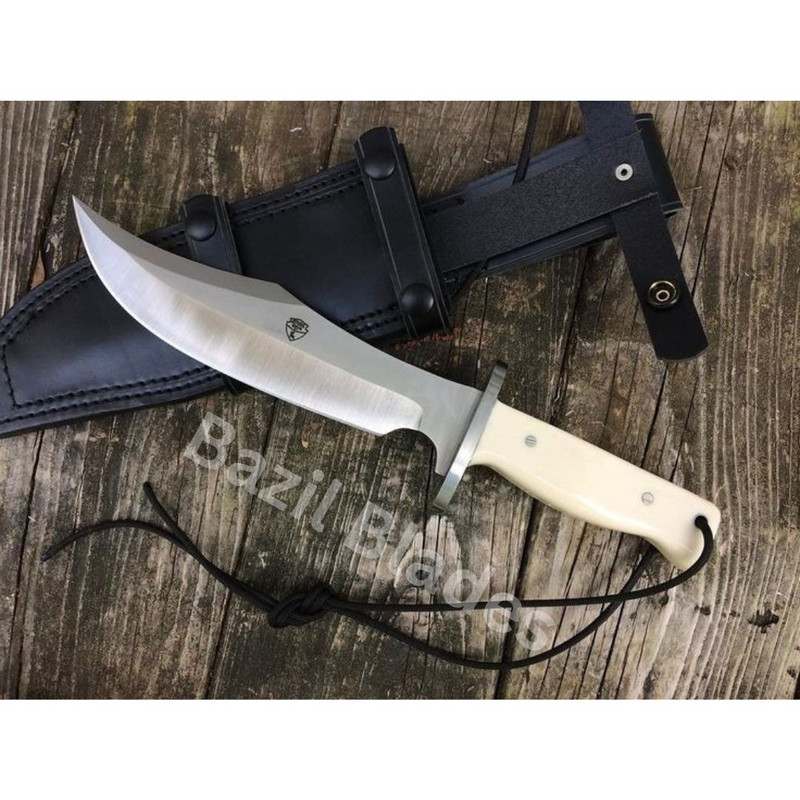 Fixed Blade Custom Knife Full Tang Knife Handmade Survival Outdoor Bowie Knife 0