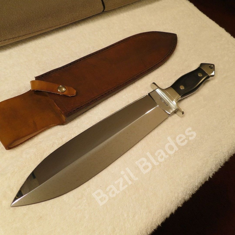 D2 Mirror Polished Custom Knife Fixed Blade Hunting Knife Survival Outdoor Camp 0