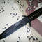 Leather Handle Custom Knife Black Carbon Steel Bowie Knife Hunting Or Survival 0