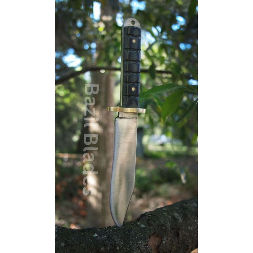 Custom Knife Fixed Blade Hunting Knife Outdoor Bowie Camping Knife Survival 0