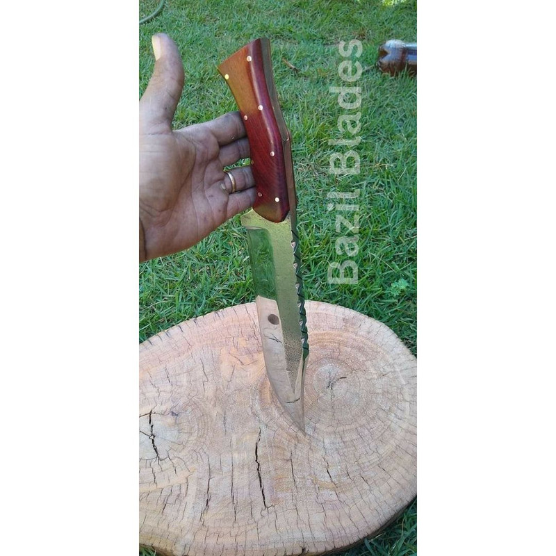 Custom Bowie Knife Full Tang Hunting Knife Survival Outdoor Knife Camping Bowie 0