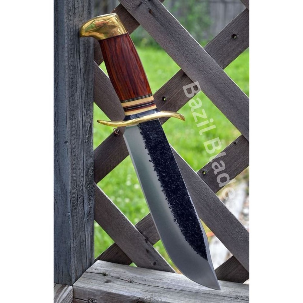 Carbon Steel Custom Knife Hunting Knife Outdoor Camping Bowie Survival Knife 0