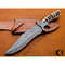 Custom Knife Ram Horn Hunting Bowie Knife Survival Full Tang Bowie Camping Knife 0