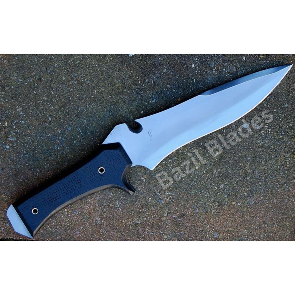 Full Tang Custom Knife Bowie D2 Steel Hunting Knife Survival Outdoor Camping 0
