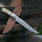 Damascus Steel Bowie Knife Custom Made Knife Survival Outdoor Bowie Camping 0