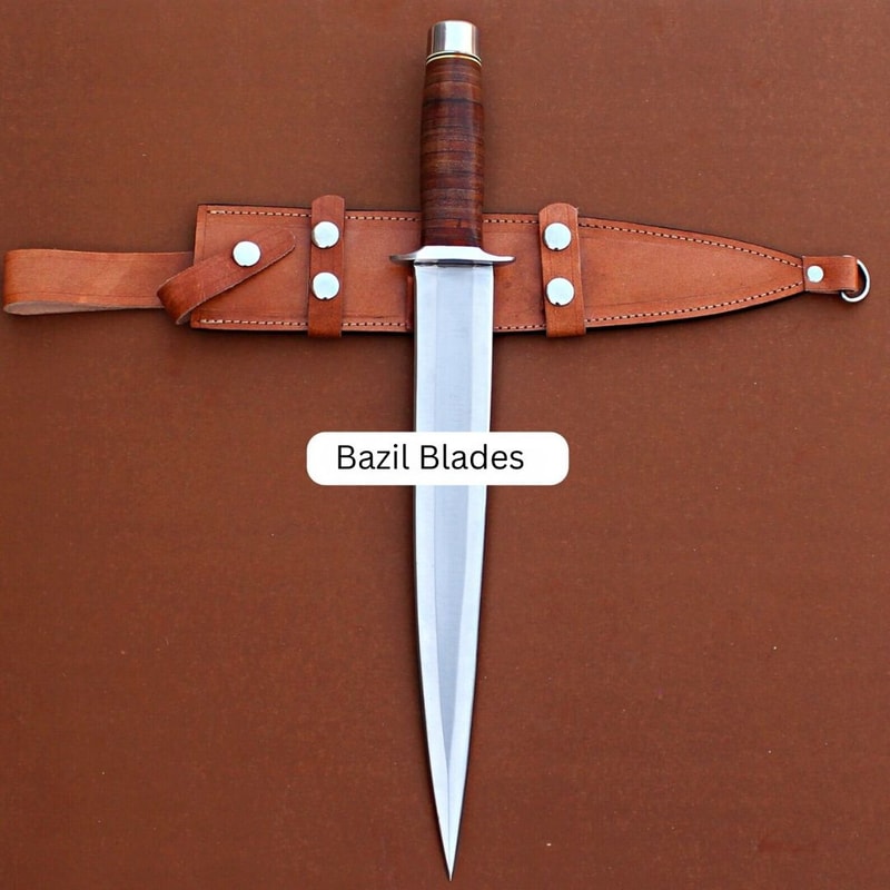 Arkansas Toothpick Bowie Custom Knife D2 Steel Dagger Knife Survival And Outdoor 0