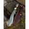 Custom Kukri Knife Damascus Steel Forged Hunting Knife Survival Outdoor Bowie 0