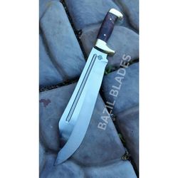 full tang custom bowie knife d2 steel hunting knife survival outdoor knife camp