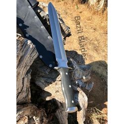 custom knife full tang bowie knife d2 steel survival & outdoor bowie double edge