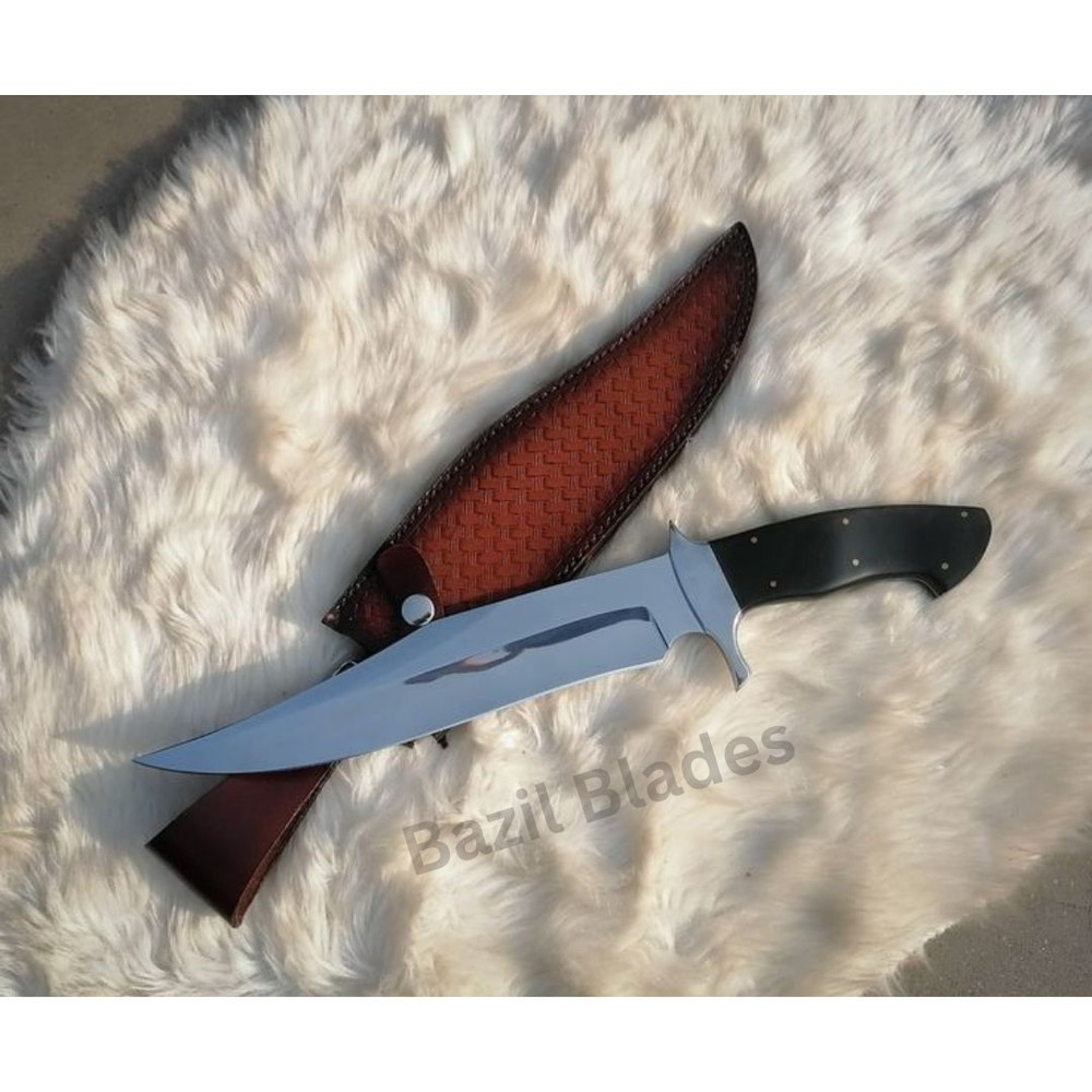 Custom D2 Knife Full Tang Hunting Knife Survival Outdoor Bowie Camping Knife New 0