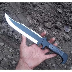 carbon steel bowie knife full tang custom knife handmade survival knife outdoor