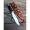 Stacked Leather Handle Bowie Knife Custom Knife Handmade Hunting Knife Survival 0