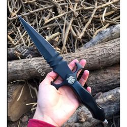 custom knife carbon steel powder coated dagger knife handmade hunting & outdoor
