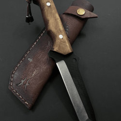 handmade full tang gut hook hunting knife 9.8 4034 steel custom engraved outdoor knife