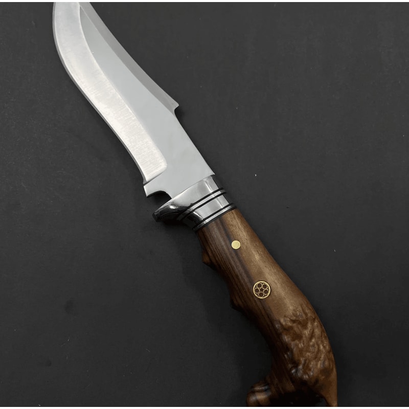 Buy now personalized wolf head hunting knife